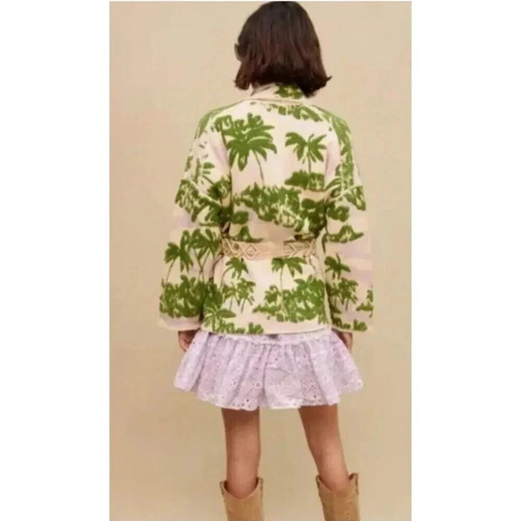 Maje Womens Cardiagan Size Small Imprime Aloha Belted Cardigan Jacket $595 - Picture 3 of 11